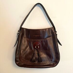 The Bridge Firenze 1969 Italy Leather Purse Shoulder Bag 13” x 12” x 5”